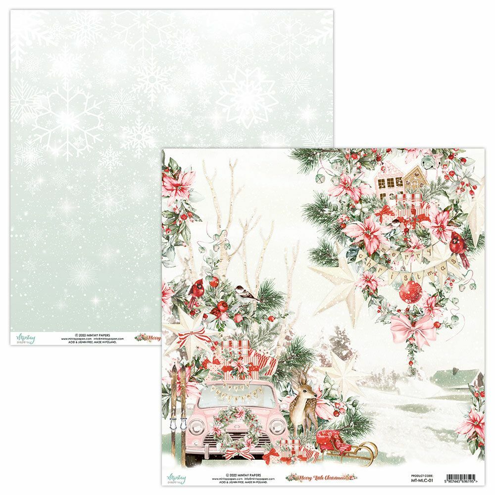 MINTAY PAPERS PAPEL 12x12 - Merry Little Christmas 01 MT-MLC--01
