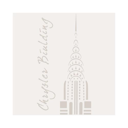 Stencil Mini Deco Figura 095 Chrysler Building