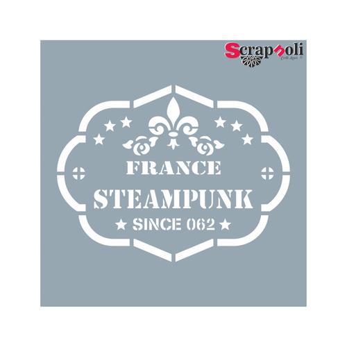 Plantilla-Stencil Sello 2 "France Steampunk"