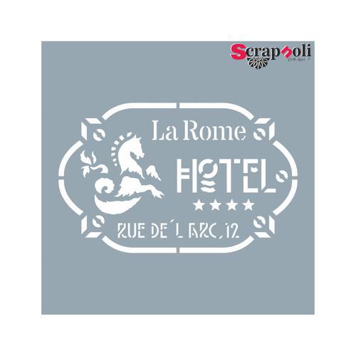 Plantilla-Stencil Sello 7 "La Rome Hotel"