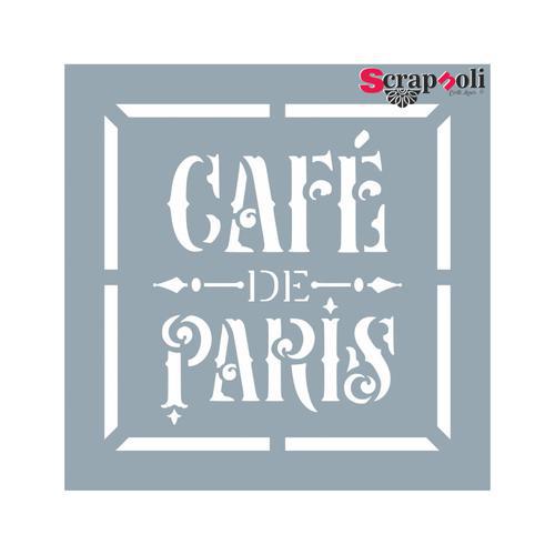Plantilla-Stencil Sello 9 "Café de Paris"